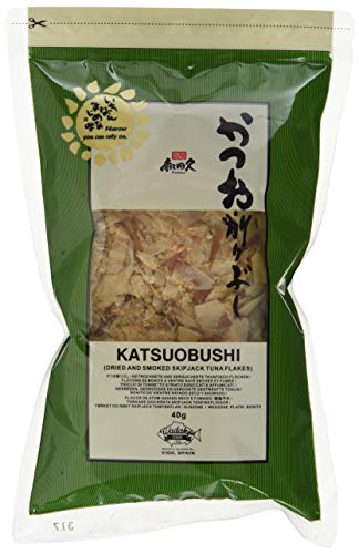 WADAKYU Katsuobushi Bonito Flocken – Aus 100 Prozent getrocknetem und geräuchertem Bonito Thunfisch – Ideal für die japanische Küche – 1 x 40 g von Wadakyu