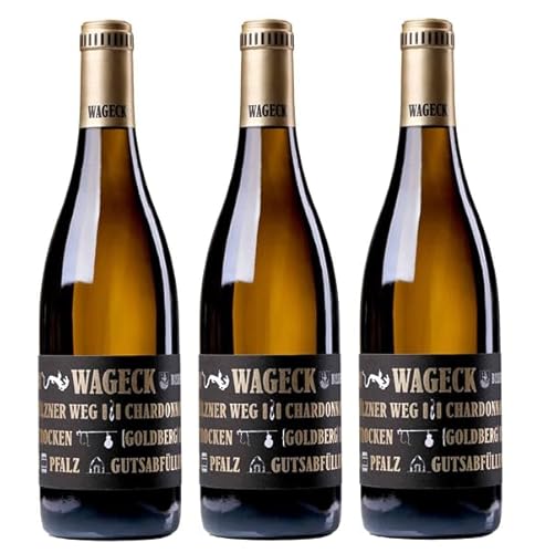 3x 0,75l - 2022er - Wageck Pfaffmann - Sülzner Weg - Chardonnay - Qualitätswein Pfalz - Deutschland - Weißwein trocken von Wageck Pfaffmann