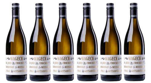 6x 0,75l - 2023er - Wageck Pfaffmann - Tertiär - Chardonnay & Weißburgunder - Qualitätswein Pfalz - Deutschland - Weißwein trocken von Wageck Pfaffmann