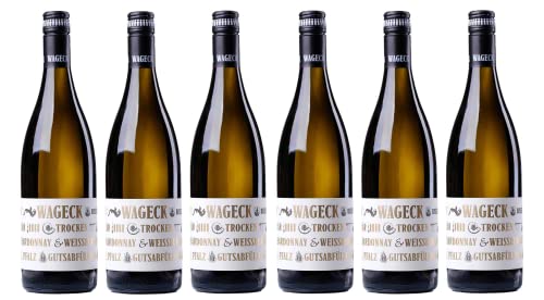 6x 0,75l - Wageck - Tertiär - Chardonnay & Weißburgunder - Qualitätswein Pfalz - Deutschland - Weißwein trocken von Wageck