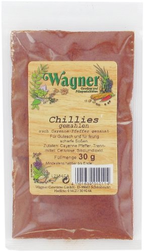 Wagner Gewürze Chillies gemahlen, 5er Pack (5 x 30 g) von Wagner Gewürze