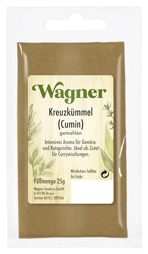 Wagner Gewürze Cumin (Kreuzkümmel) gemahlen (1 x 25 g) von Wagner Gewürze