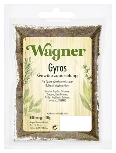 Wagner Gewürze Gyros Gewürzzubereitung, 7er Pack (7 x 100 g) von Wagner Gewürze