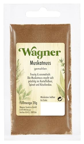 Wagner Gewürze Muskat gemahlen, 4er Pack (4 x 20 g) von Wagner Gewürze