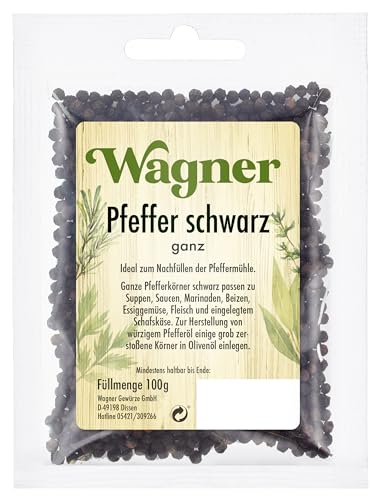 Wagner Gewürze Pfeffer schwarz ganz (1 x 100 g) von Wagner Gewürze