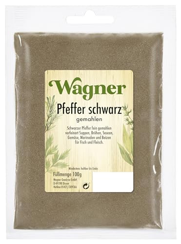 Wagner Gewürze Pfeffer schwarz gemahlen, 100 g von Wagner Gewürze