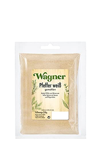 Wagner Gewürze Pfeffer weiß gemahlen, 1er Pack (1 x 250 g) von Wagner Gewürze