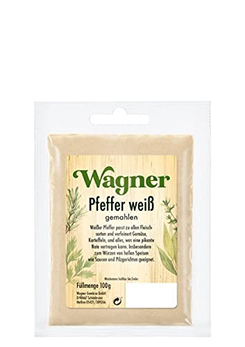 Wagner Gewürze Pfeffer weiß gemahlen, 7er Pack (7 x 100 g) von Wagner Gewürze