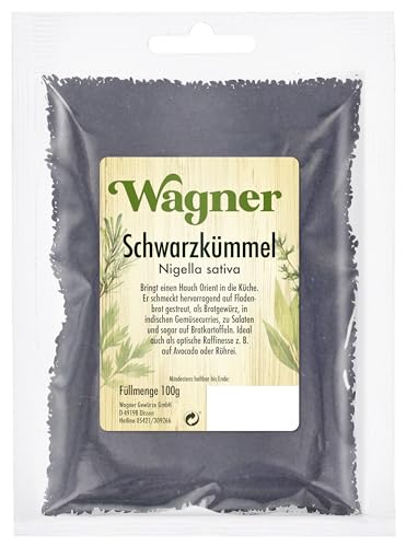 Wagner Gewürze Schwarzkümmel Samen aromatisches Gewürz für Brot, Kartoffeln, Gemüse & Eintöpfe, natürlich & ungemahlen, Schwarzkümmelsamen, 100 g Wagner Gewürze Schwarzkümmel Samen aromatisches Gewürz für Brot, Kartoffeln, Gemüse & Eintöpfe, natürlich & ungemahlen, Schwarzkümmelsamen, 100 g von Wagner Gewürze