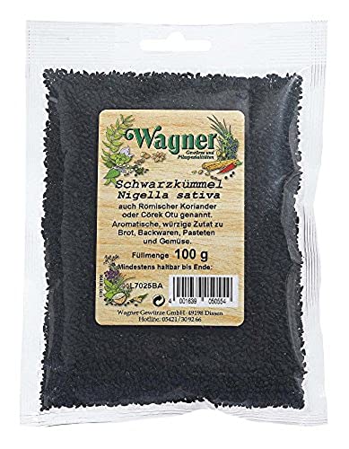 Wagner Gewürze Schwarzkümmel Samen aromatisches Gewürz für Brot, Kartoffeln, Gemüse & Eintöpfe, natürlich & ungemahlen, Schwarzkümmelsamen, Menge: 3 x 100 g von Wagner Gewürze