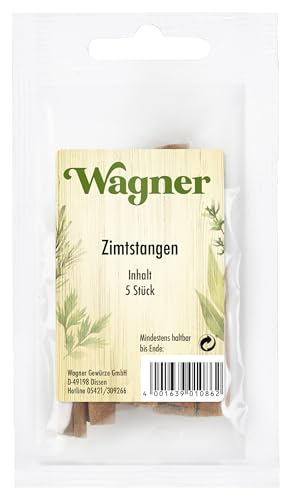 Wagner Gewürze - Zimtstangen | 5 Stück / 26 g im Beutel Wagner Gewürze - Zimtstangen | 5 Stück / 26 g im Beutel von Wagner Gewürze