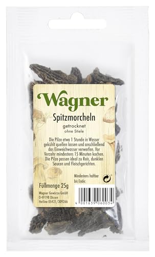 Wagner Green Forest Spitzmorcheln ohne Stiele, 1er Pack (1 x 25 g) von Wagner Gewürze