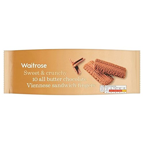 Alle Butter Schokolade Viennese Kekse 150G Waitrose (Packung mit 4) von Waitrose