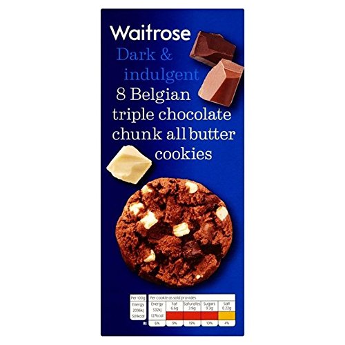 Belgisches Triple Choc Chunk Cookies 200G Waitrose (Packung mit 2) von Waitrose