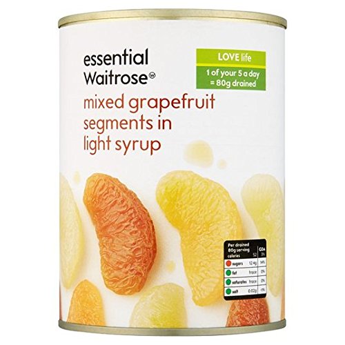 Essential Waitrose Grapefruit-Segmente in Sirup, gemischt, 540 g von Waitrose