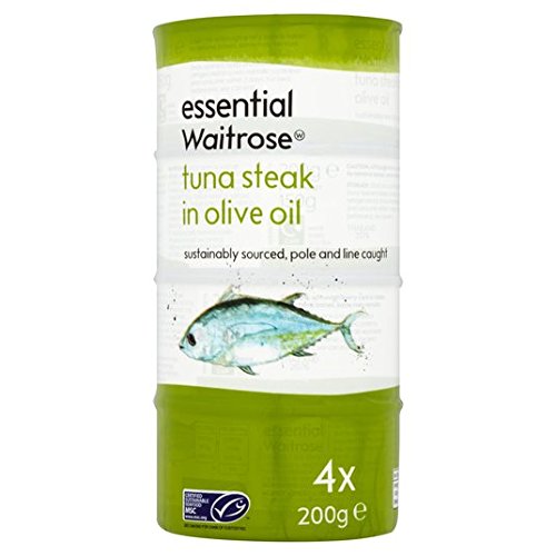 Essential Waitrose Thunfisch Steak in Olivenöl, 4 x 200 g Essential Waitrose Thunfisch Steak in Olivenöl, 4 x 200 g von Waitrose