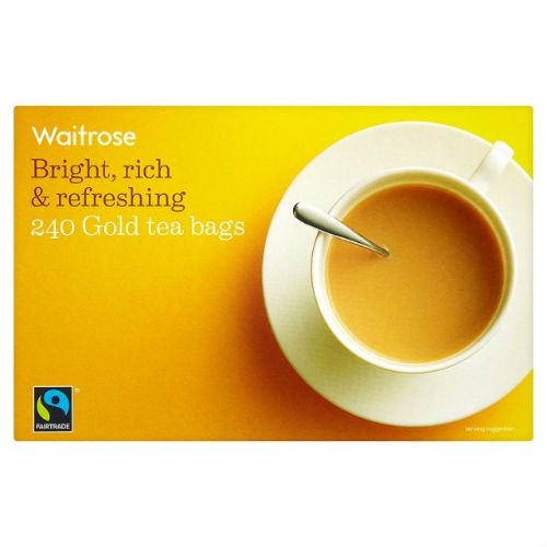 Gold Teebeutel Waitrose 240 Stück pro Packung (5 Stück, insgesamt 1200 Teebeutel) von Waitrose