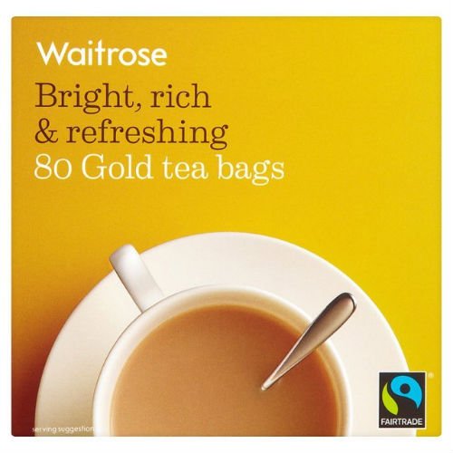 Gold Teebeutel Waitrose 80 Stück pro Packung (5 Stück, insgesamt 400 Teebeutel) von Waitrose