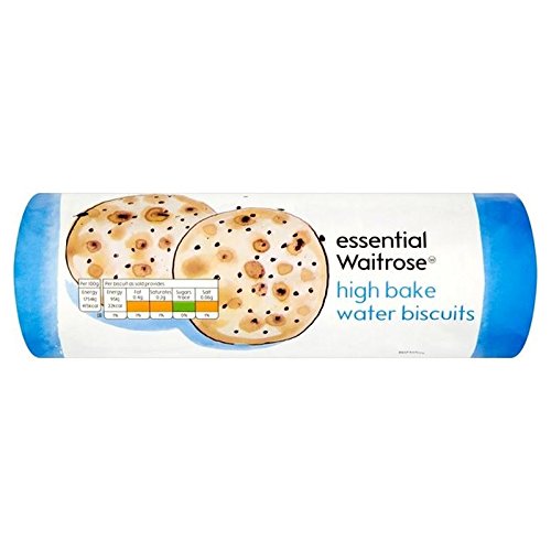 Hoch Backen Wasser Biskuits Wesentliche Waitrose 200G (Packung mit 6) von Waitrose