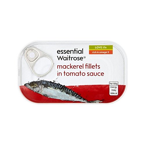 Makrelenfilets In Tomatensauce Wesentlich Waitrose 125G - Packung mit 2 von Waitrose