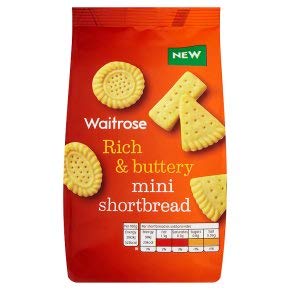 Mini-Butterkeks Formt Waitrose 125G (Packung mit 4) von Waitrose