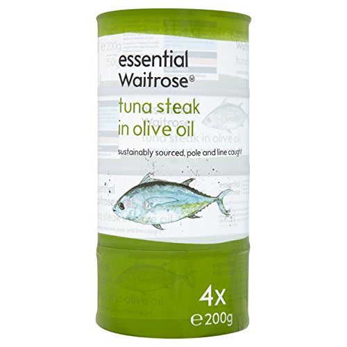 Thunfisch-Steak in Olivenöl wesentliche Waitrose 4 x 200g von Waitrose