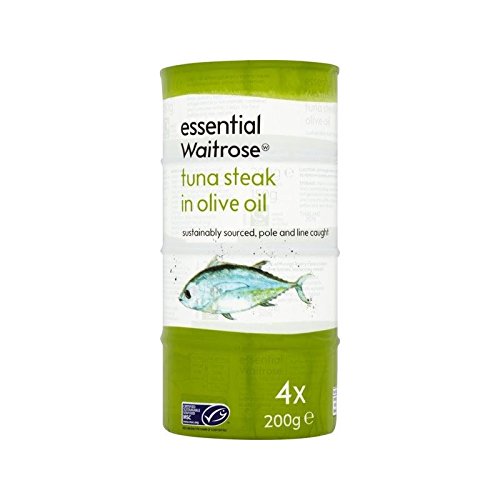Thunfischsteak In Olivenöl Wesentliche Waitrose 4 X 200 G - Packung mit 2 von Waitrose