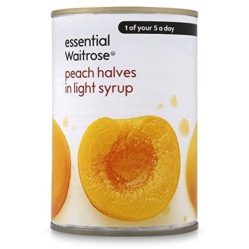 Waitrose Pfirsichhälften in hellem Sirup, 410 g von Waitrose