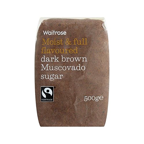 Zucker Dunkelbraun Muscovado Waitrose 500G - Packung mit 2 von Waitrose