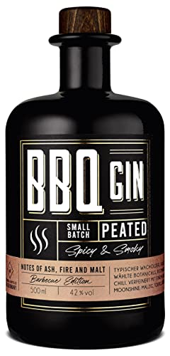 Wajos BBQ Gin 500ml 42% vol, würziger & rauchiger Gin zum Grillen, Grillgeschenk für Männer und Frauen von wajos