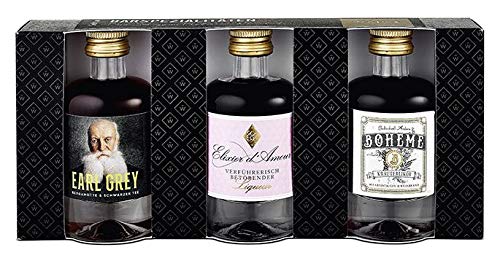 WAJOS 3er Set Barspezialitäten Geschenkset, Probierpaket 3x 40ml | Likör & Rum | Geschenkidee Mann | Likör Set | Rum Set | Geburtstagsgeschenk von wajos