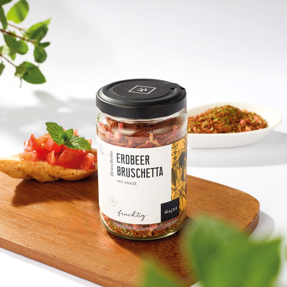 Erdbeer-Bruschetta mit Minze Erdbeer-Bruschetta mit Minze von Wajos