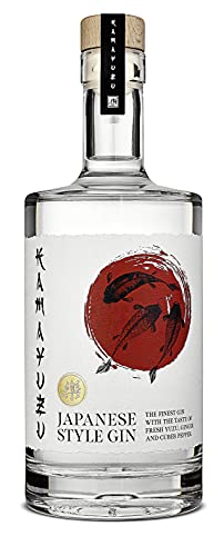 Wajos Kamayuzu Gin 42% vol 500ml – Gin mit Yuzu Geschmack für Gin Tonic & Cocktails - Perfekt als Gin Geschenk und Japan Fans von wajos