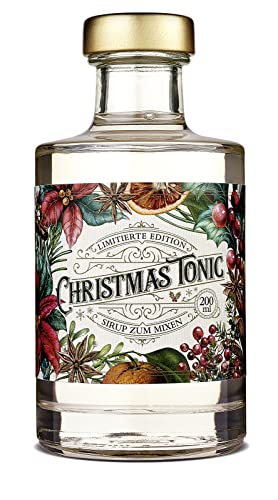 WAJOS Christmas Tonic Sirup 200ml | Weihnachtlicher Tonic Sirup zum mixen von alkoholfreiem Tonic Water oder Gin Tonic | Perfekt für Gin Liebhaber von Wajos