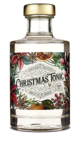 WAJOS Christmas Tonic Sirup 200ml | Weihnachtlicher Tonic Sirup zum mixen von alkoholfreiem Tonic Water oder Gin Tonic | Perfekt für Gin Liebhaber von wajos