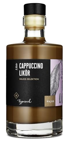 Wajos Cappuccino Likör 350ml, 18% vol: cremiger Likör perfekt als Kaffeelikör für ein Likör Geschenkset und Mitbringsel von wajos
