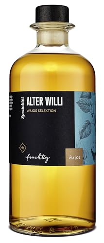 WAJOS Alter Willi Likör 500ml (40% vol) | Williams Birne Schnaps | Edelbrand | fruchtig | lecker im Cocktail oder als Zugabe im Dessert | Geschenk für Männer von wajos