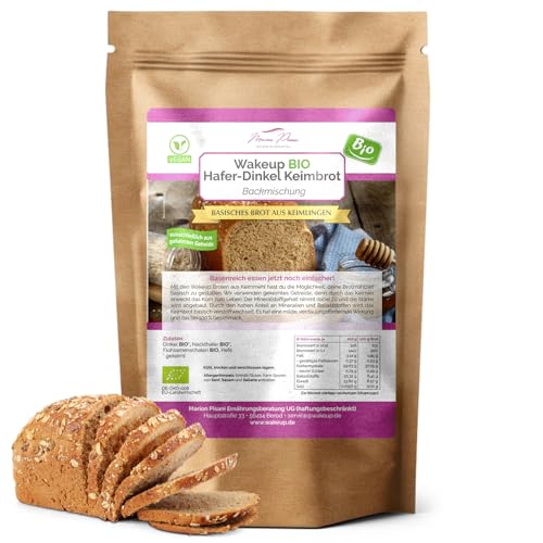 Basische Brotbackmischung BIO Dinkel-Hafer Keimbrot zum selbstbacken. Aus gekeimtem Dinkel und Hafer, kontrollierter biologischer Anbau, zertifiziert und laborgeprüft Basische Brotbackmischung BIO Dinkel-Hafer Keimbrot zum selbstbacken. Aus gekeimtem Dinkel und Hafer, kontrollierter biologischer Anbau, zertifiziert und laborgeprüft von Wakeup