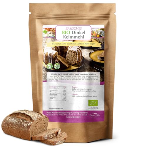 Basisches Bio Dinkel Keimmehl zum Backen und vieles mehr Kontrollierter Biologischer Anbau (DE-ÖKO-003) Idealer und perfekter Helfer in deiner Küche. Inhalt 750 g von Wakeup