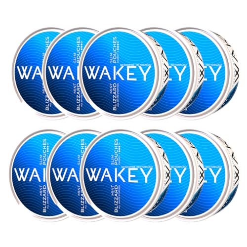 Wakey Wach, Blizzard Mint, Energy Pouches Snus Koffeinbeutel, 50 mg pro Beutel,10er_5_er_1er (10) von Wakey