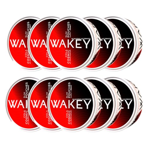 Wakey Wach, Cosmic Cola, Energy Pouches Snus Koffeinbeutel, 50 mg pro Beutel, 10er_5er_1er (10) von Wakey