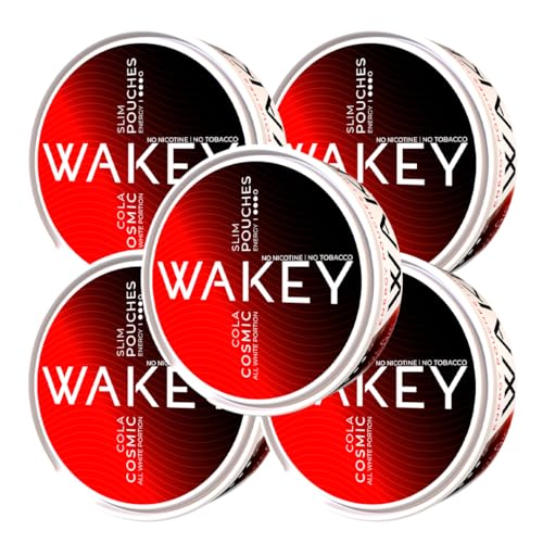 Wakey Wach, Cosmic Cola, Energy Pouches Snus Koffeinbeutel, 50 mg pro Beutel, No Nicotine, No Tobacco, 10er_5er_1er (5) von Wakey