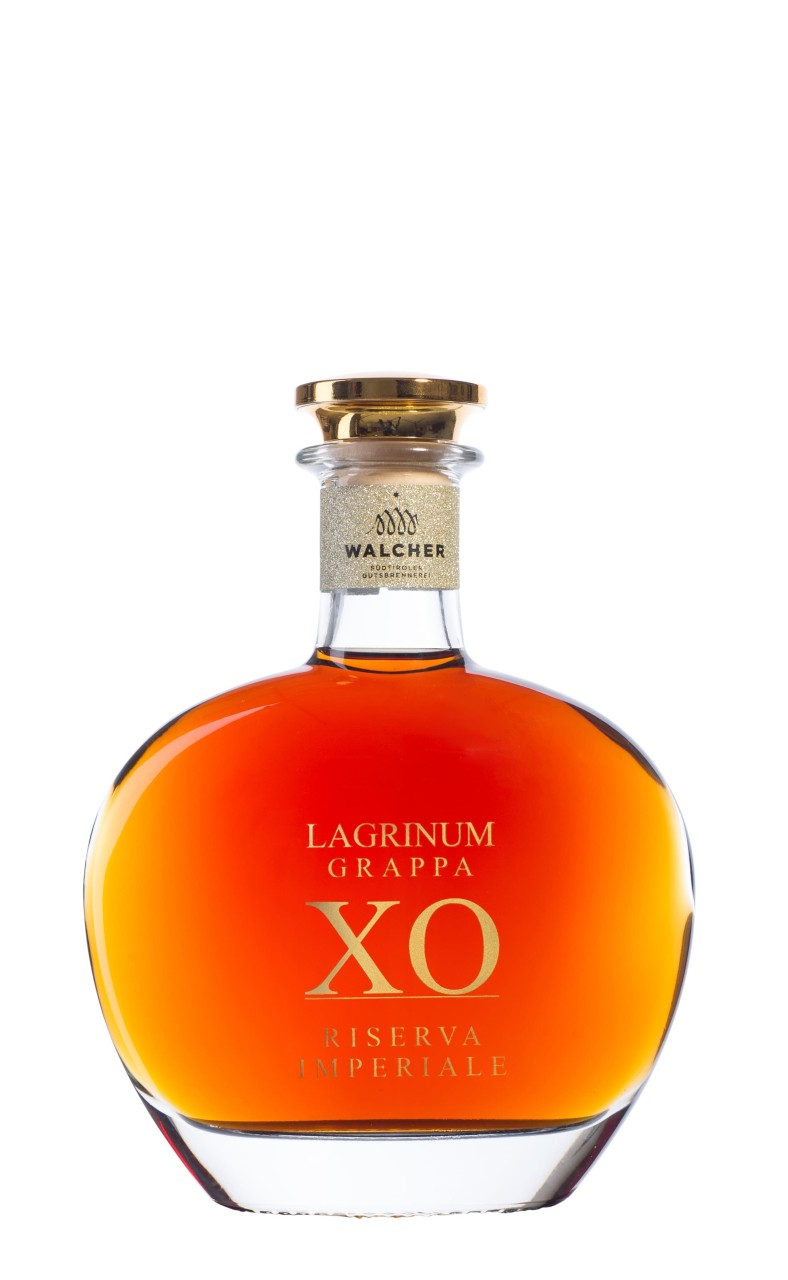 Walcher Grappa Lagrinum XO Riserva Imperiale mit Holzkiste 0,5 l von Walcher Grappa