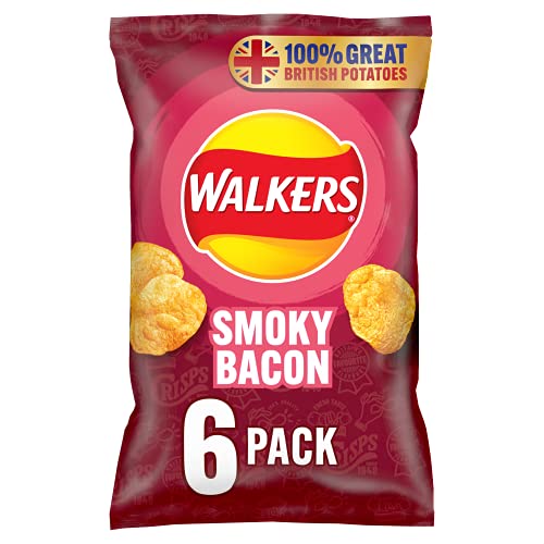 Walkers Smoky Bacon Crisps, 6 Stück von Walkers