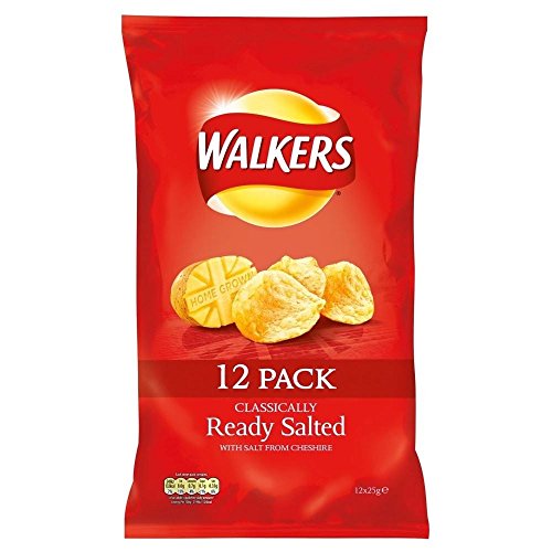 Walkers Crisps - Bereit Salted (12x25g) - Packung mit 6 von Walkers