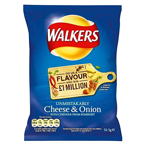 Walkers Crisps - Cheese & Onion (32,5 g) - Packung mit 6 von Walkers