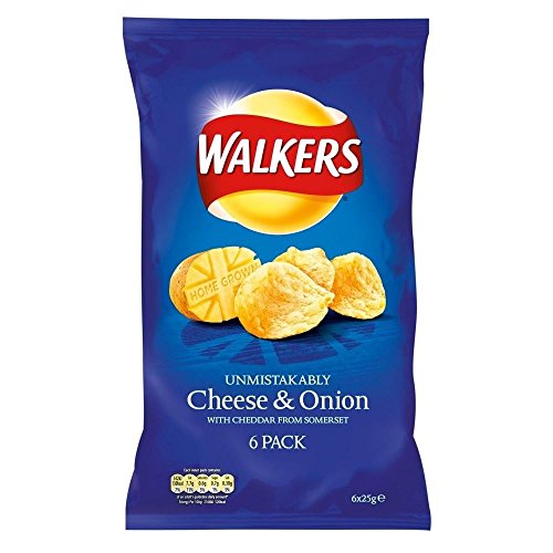 Walkers Crisps - Cheese & Onion (6x25g) - Packung mit 2 von Walkers (Crisps, Snacks & Dips)