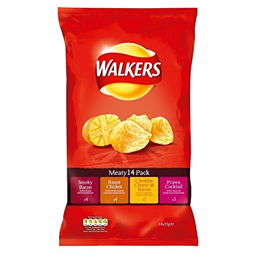Walkers Crisps - Meaty Variety (14x25g) - Packung mit 2 von Walkers (Crisps, Snacks & Dips)