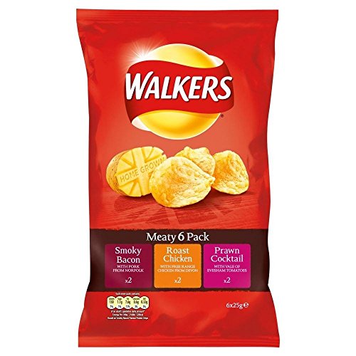 Walkers Crisps - Meaty Variety (6x25g) - Packung mit 2 von Walkers
