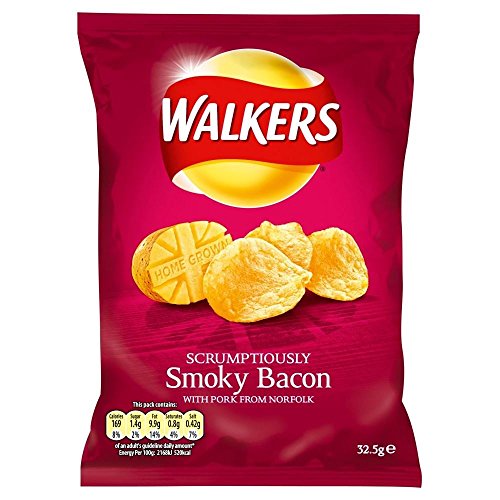 Walkers Crisps - Smoky Bacon (32,5 g) - Packung mit 6 von Walkers